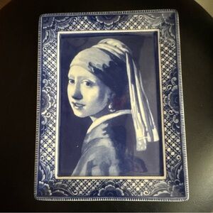 Westraven Handmade Delftware Blue Vermeer "Girl With The Pearl Earring" Decor